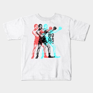 Classic Boxer Pixel Design Kids T-Shirt